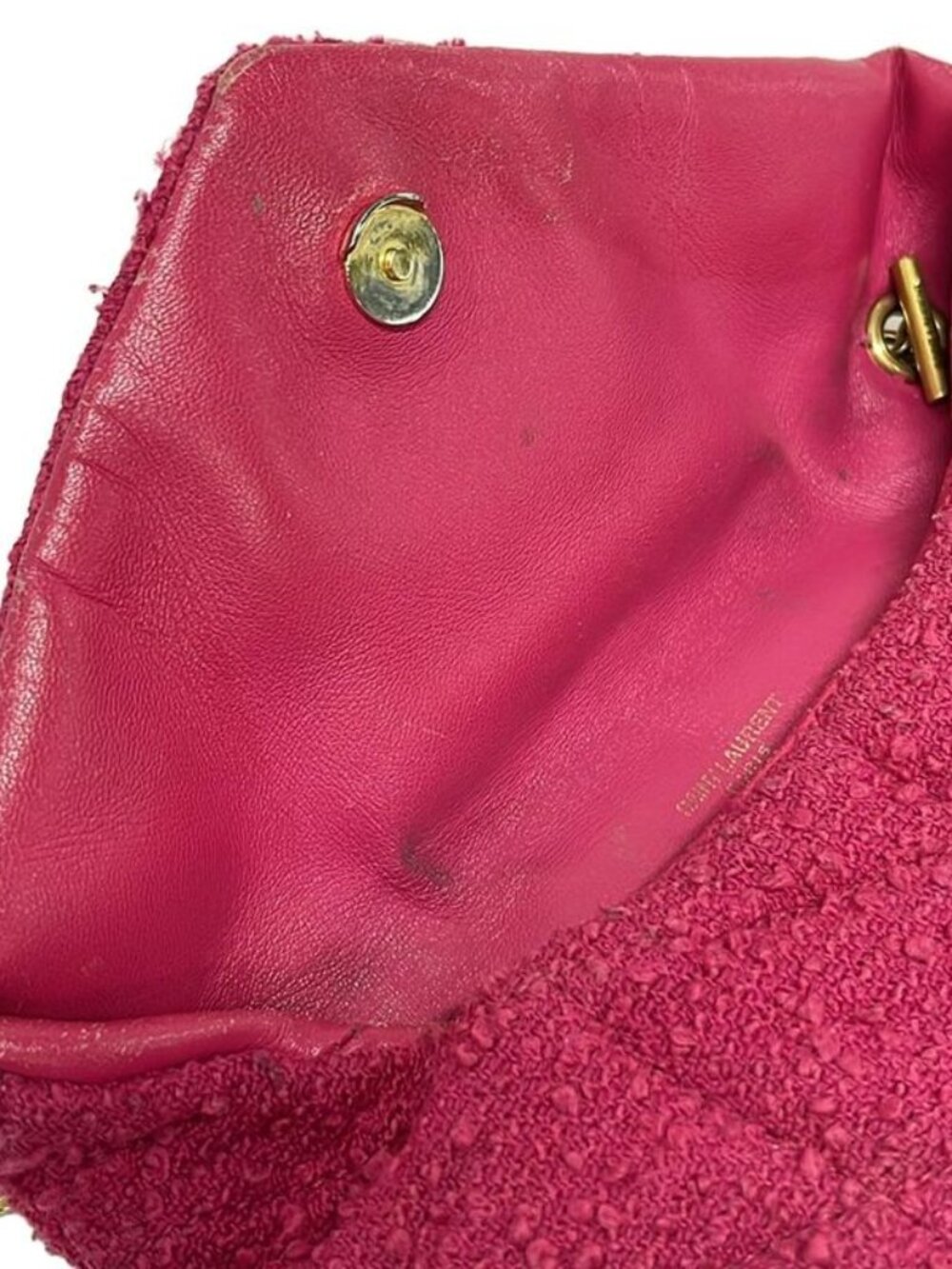 Saint Laurent Paris Shoulder Bag Pink Chain - Picture 12 of 15